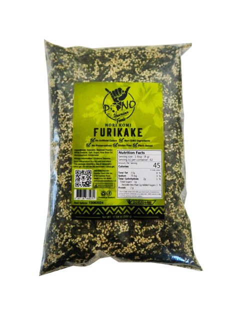 Pono Hawaiian Foods Nori Komi Furikake Food Service 1.1lb
