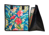 Tropical Paper Garden Hawaiian Hot/Cold Reusable Medium Bag - POTPOURRI TEAL MED