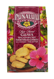 Punalu'u Bake Shop Cookies - Guava Macadamia Nut Shortbread Cookies 5 oz