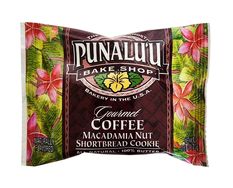 Punalu'u Bake Shop Cookies - Coffee Macadamia Nut Shortbread Cookies .81oz.
