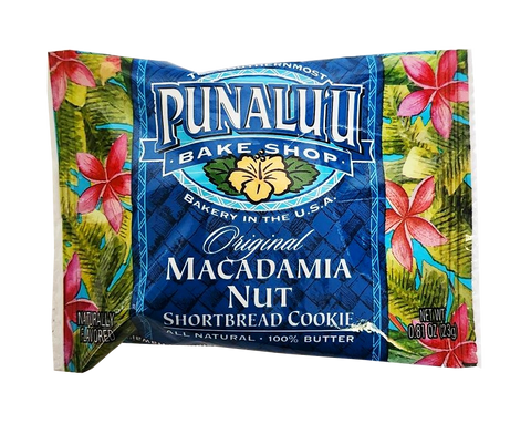 Punalu'u Bake Shop Cookies - Macadamia Nut Shortbread Cookies .81oz.