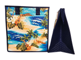 Tropical Paper Garden Hawaiian Hot/Cold Reusable Medium Bag - QUEENS BEACH BLUE MED