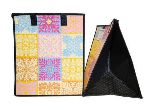 Tropical Paper Garden Hawaiian Hot/Cold Insulated Large Bag - QUILTED ALOHA SUNSET LRG