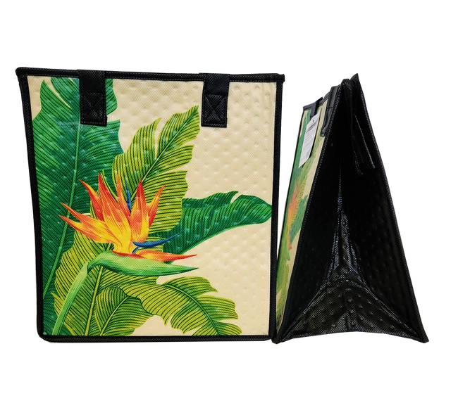 Tropical Paper Garden Hawaiian Hot/Cold Reusable Medium Bag - SIGNATURE CREAM