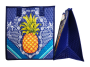 Tropical Paper Garden Hawaiian Hot/Cold Reusable Medium Bag - SILK NAVY