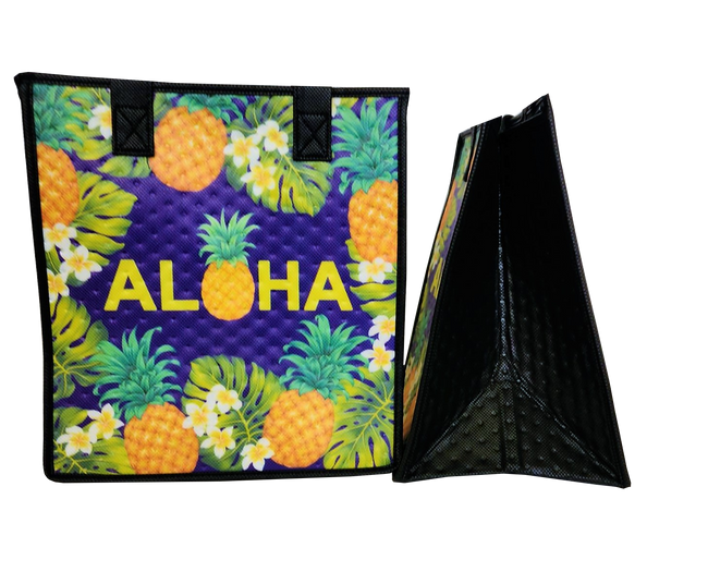Tropical Paper Garden Hawaiian Hot/Cold Reusable Medium Bag - SWEET TEA PURPLE