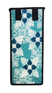Tropical Paper Garden Reusable Hot/Cold Single Wine Bag- MISTY SEAFOAM