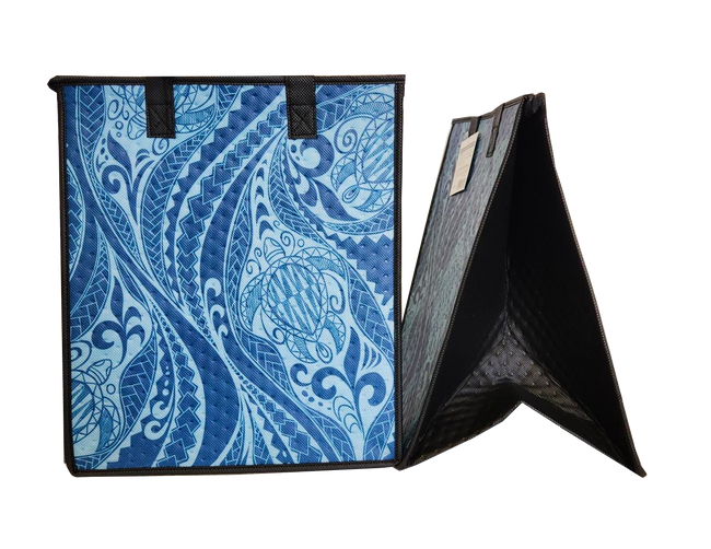 Tropical Paper Garden Hawaiian Hot/Cold Insulated Large Bag - TRAIL BLUE LRG