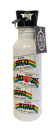 Gotta Be Hawaiian Stainless Steel Water Bottle - Hawaii License Plates