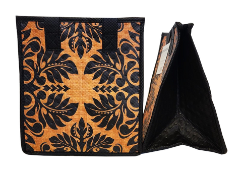 Tropical Paper Garden Hawaiian Hot/Cold Reusable Small Bag - ULUIKI BLACK PET