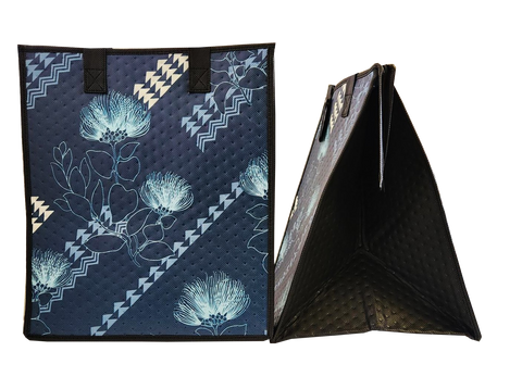Tropical Paper Garden Hawaiian Hot/Cold Insulated Large Bag - WIND DOWN NAVY LRG