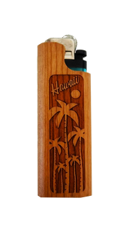 Woodland Lighter Case with Lighter - Palm Trees