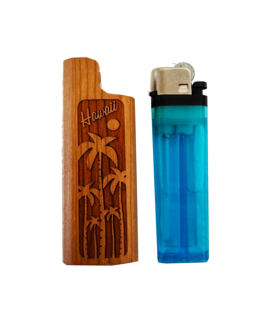 Woodland Lighter Case with Lighter Palm Trees Hawaii Food To You