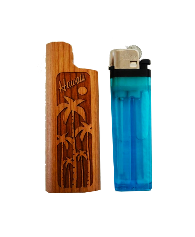 Woodland Lighter Case with Lighter - Palm Trees