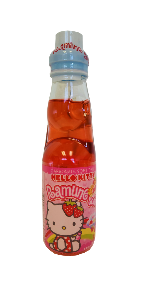 Hello Kitty Ramune Soda Drink - Strawberry 6.6 oz.