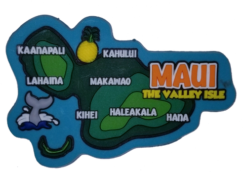 Magnet - Maui Map Rubber