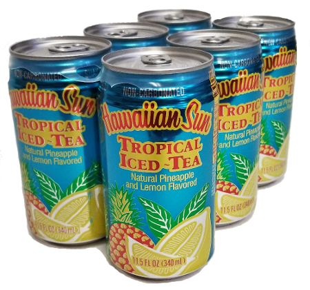 Hawaiian Sun Drink - Tropical Iced Tea 11.5oz (Pack of 6)  **Limit of 8-6 Packs per purchase transaction**