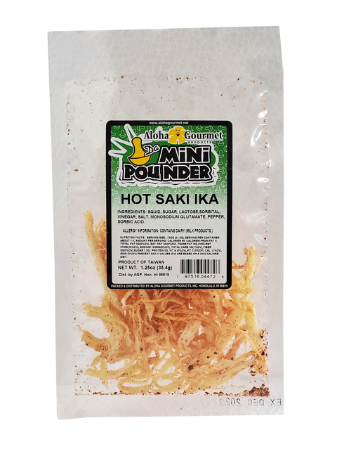 Aloha Gourmet Da Mini Pounder Hot Saki Ika 1.25oz
