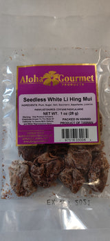 Aloha Gourmet Seedless Lihing Mui White 1oz (NOT FOR SALE TO CALIFORNIA)