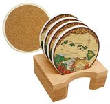 Hawaiian Ceramic Coasters - Brown Island Chain (Set of 4)