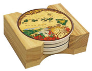 Hawaiian Ceramic Coasters - Brown Island Chain (Set of 4)
