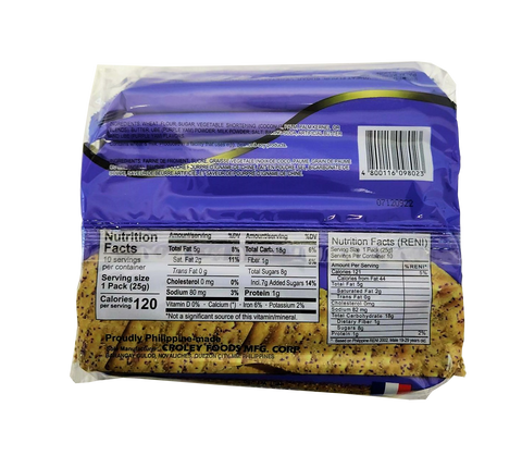 Croley Foods Butter Cream Ube Crackers 10/pk 8.8oz