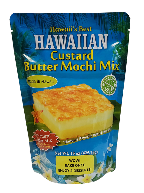 Hawaii's Best Hawaiian Custard Butter Mochi Mix 15 oz