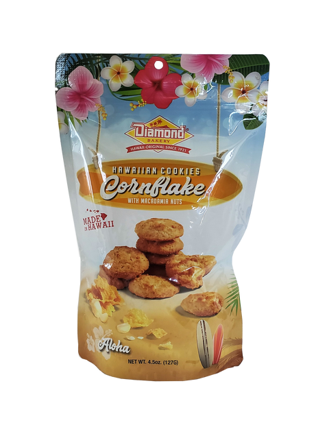 Diamond Bakery Hawaiian Cookies Cornflake w/ Macnut 4.5 oz