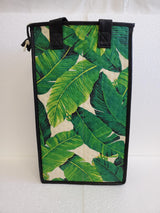 Tropical Paper Garden Reusable Hot/Cold Double Wine Bag- KALAKAUA CREAM