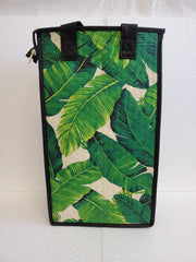 Tropical Paper Garden Reusable Hot/Cold Double Wine Bag- KALAKAUA CREAM