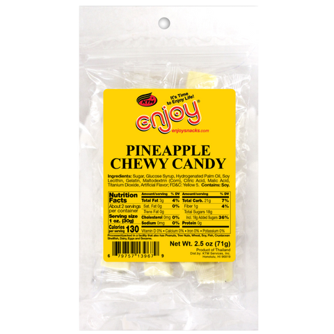Enjoy Pineapple Chewy Candy 2.5oz