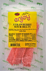 Enjoy Strawberry Sour Belts 2.5oz