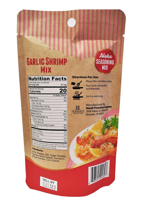 Hawaii Selection Garlic Shrimp Mix Packet 1oz