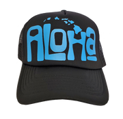 Hawaiian Headwear Aloha Hawaiian Islands Foam Trucker Hat - Blue