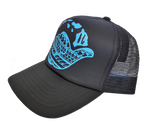 Hawaiian Headwear Tribal Shaka & Hawaiian Islands Foam Trucker Hat - Blue