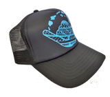 Hawaiian Headwear Tribal Shaka & Hawaiian Islands Foam Trucker Hat - Blue