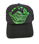 Hawaiian Headwear Tribal Shaka & Hawaiian Islands Foam Trucker Hat - Green