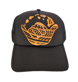 Hawaiian Headwear Tribal Shaka & Hawaiian Islands Foam Trucker Hat - Orange
