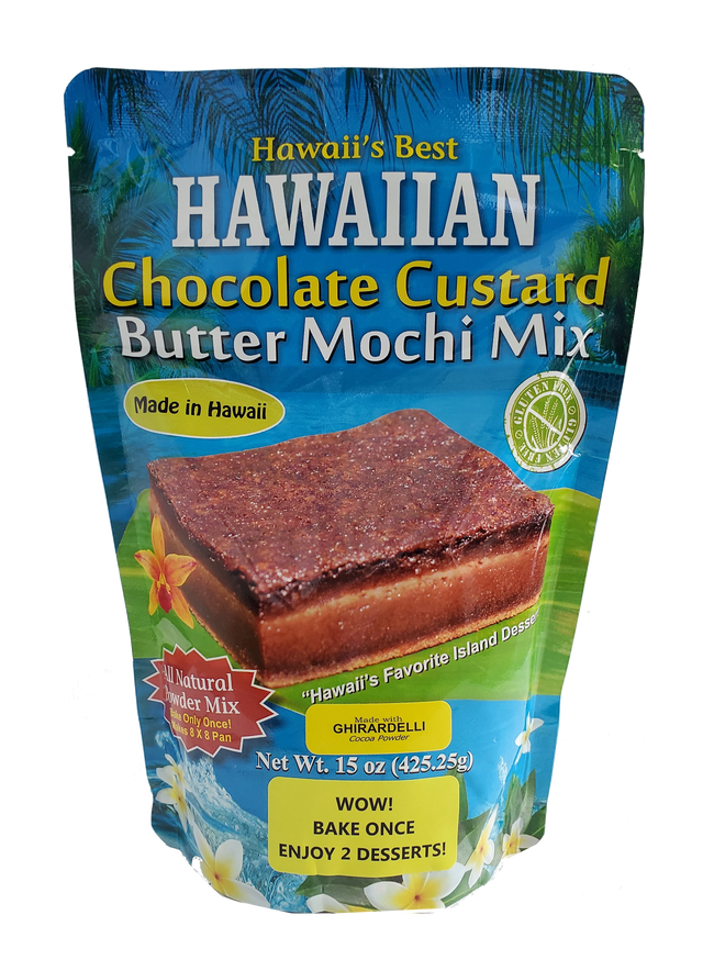 Hawaii's Best Hawaiian Chocolate Custard Butter Mochi Mix 15oz