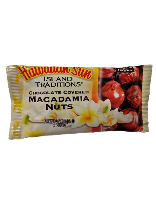 Hawaiian Sun Island Traditions Chocolate Covered Macadamia Nuts  .77 oz (2-pk)