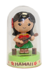 Solar Hula Doll Green Ukulele