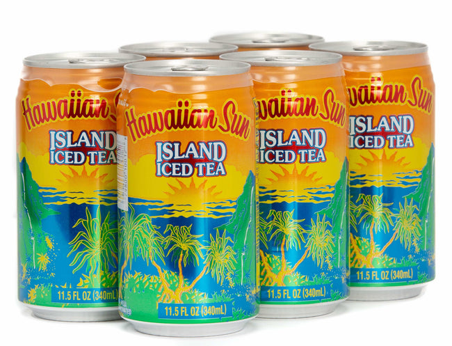 Hawaiian Sun Drink - Island Iced Tea 11.5oz (Pack of 6)  **Limit of 8-6 Packs per purchase transaction**