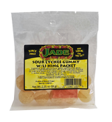Jade Sour Lychee Gummy w/Li hing Packet 2.25 oz (NOT FOR SALE TO CALIFORNIA)