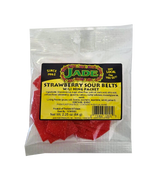 Jade Strawberry Sour Belts w/ Li Hing Packet 2.25 oz (NOT FOR SALE TO CALIFORNIA)