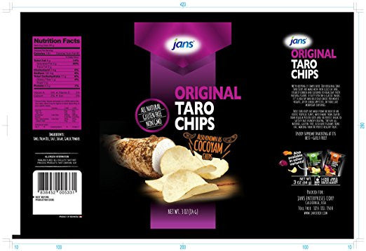 JANS Original Taro Chips 3oz– Hawaii Food To You
