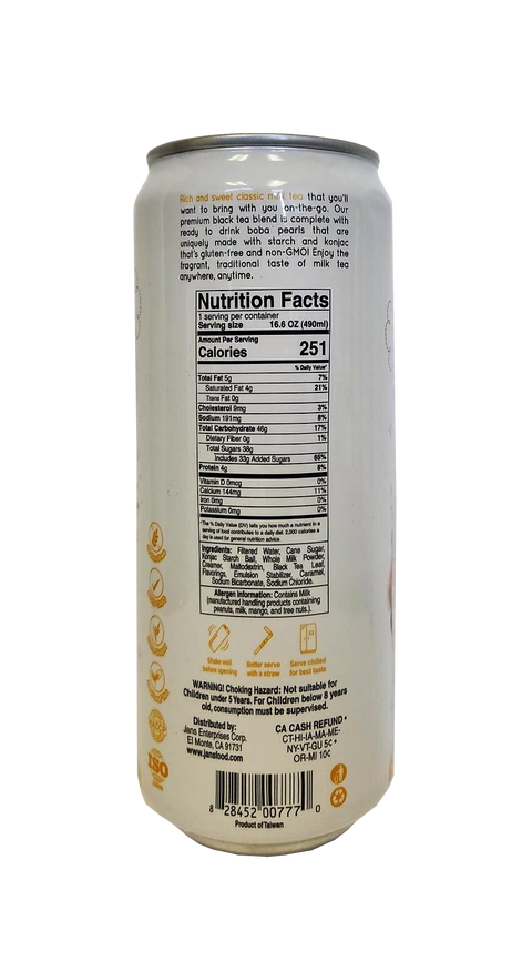 JANS Boba Milk Tea Classic 16.6 oz