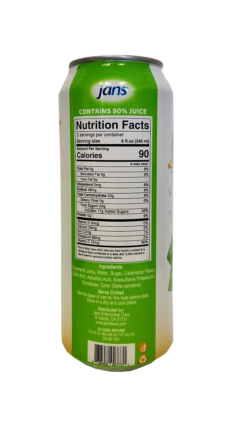 JANS Juice Drink - Calamansi 16.9 oz– Hawaii Food To You