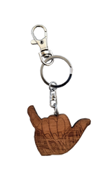 Keychain - Laser Engraved Wood Shaka