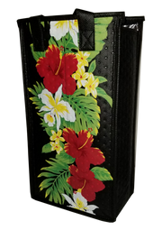 Tropical Paper Garden Reusable Hot/Cold Double Wine Bag- Kolamu Black