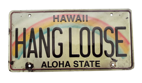 Novelty Vintage License Plate - Hang Loose